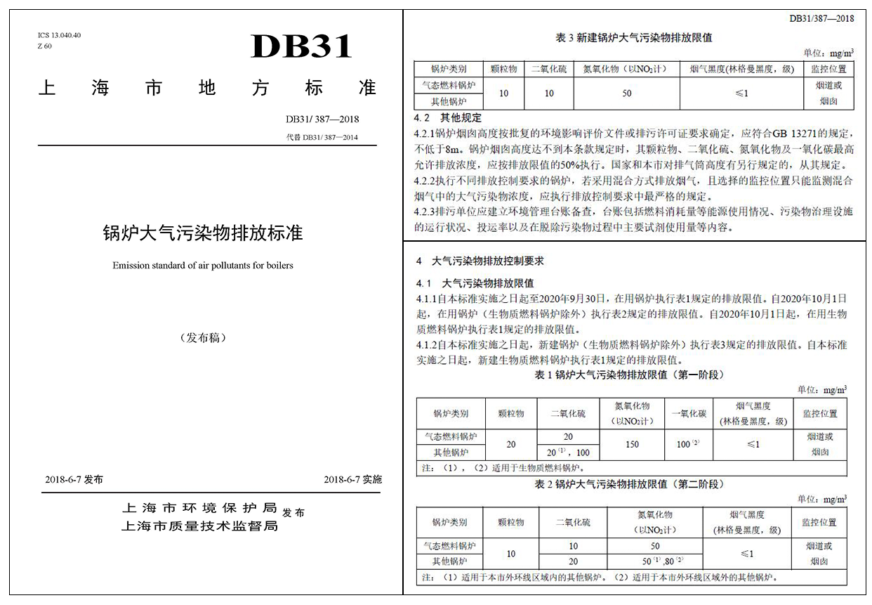 锅炉大气污染物排放标准